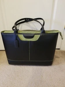 Icon 3pc Laptop Carrier Black W/green Interior   NWOT - Picture 1 of 5