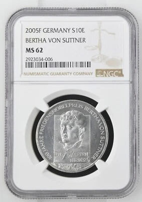 NGC Certified (MS 62), 2005F GERMANY BERTHA VON SUTTNER S10E - Image 1 of 4