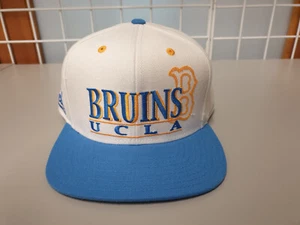 Adidas Authentic NCAA UCLA Bruins Team 2 Tone White Blue Retro Snapback Cap Hat - Picture 1 of 5