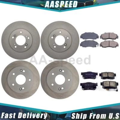 Pastillas de freno y rotores delanteros traseros para Honda Prelude 2001 2000 1999 1998 1997 Foto 1 de 4