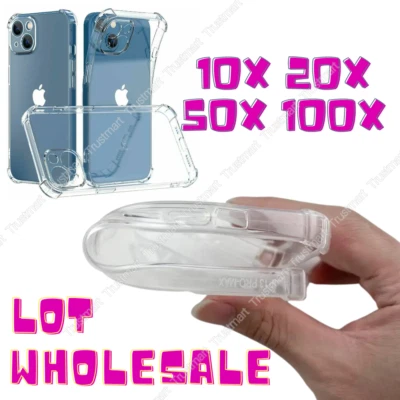 LOTE Para iPhone 14 13 12 11 Pro Max XR XS 8 7 6 6s Funda Transparente Antigolpes Foto 1 de 4