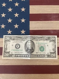 US $20 Bill - Circa 1990 - 8/10 Condition - RARE - SEE PICS - DISCONTINUED - Picture 1 of 4