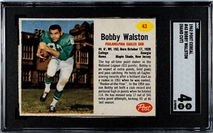 SGC 4 1962 Post Cereal Football Bobby Walston #43 SP Hand Cut Eagles - Picture 1 of 3