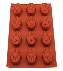 HAMSA HAND MOLD, Silicone Candy Mold, Chocolate Mold, Spiritual Cake Decoration, - Picture 1 of 2
