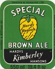 BEER BOTTLE LABEL - HARDYS &amp; HANSONS BREWERY - SPECIAL BROWN ALE
