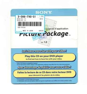 Sony Picture Package for Windows Ver 1.0, USB Driver, ImageMixer VCD2 for Mac - Picture 1 of 4
