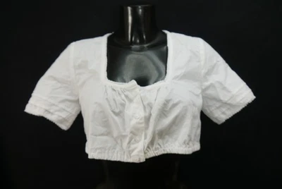 Gr.38 Dirndlbluse weiß Bluse für Dirndl Hess Baumwolle mit Spitze B11484 - Bild 1 von 4