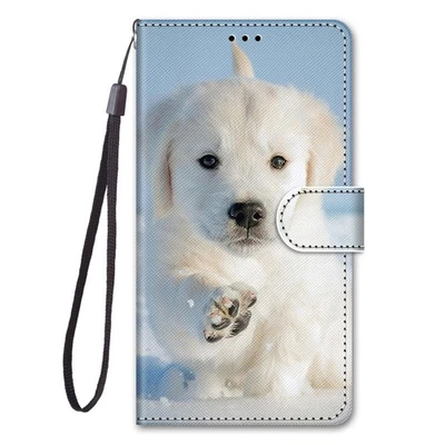 White Dog Wallet Phone Case For Google Pixel Huawei Honor Magic Sony Nokia 1S 3L - Image 1 of 4