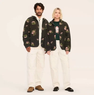 Target x Woolrich Adult Floral Zip-Up Fleece Midweight Jacket Olive Green - Image 1 of 4