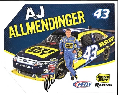 CARTÃO POSTAL AUTOGRAFADO POR AJ ALLMENDINGER NASCAR CUP #43 - Imagem 1 de 2