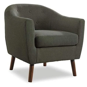 Fabric Barrel Chair Sage Gray - Picture 1 of 6