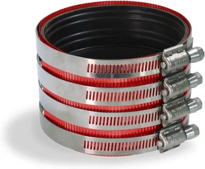 Supply Giant 37622CS Accoppiamento No-Hub Scudo Colorato Resistente 4 Pollici Rosso - Foto 1 di 6