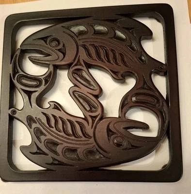 Vidrio reciclado BOMA Small Trivet 2 marrón salmón Canadá sin usar Foto 1 de 4