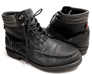 Levi's Levi Strauss & Co Men's Size 10 Mid Top Black Boots Lace Up Shoes - Picture 1 of 8
