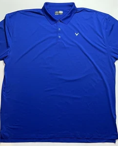 Men’s Callaway Opti-Dri Short Sleeve Golf Polo, 3XLT, Blue - Picture 1 of 4