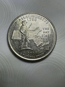 Massachusetts State Quarter 2000 Commemorative Coin - Picture 1 of 2