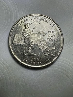 Massachusetts State Quarter 2000 Commemorative Coin - Image 1 of 2