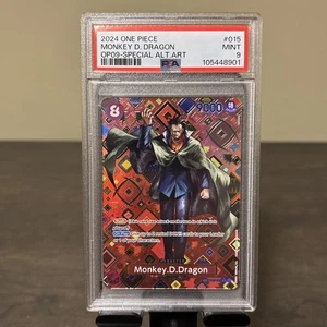 One Piece - Monkey D. Dragon OP07-015 OP09 SP Special Alt Art English - PSA 9 - Picture 1 of 6