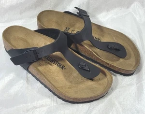 Birkenstock Gizeh Black Sandals - Size 39 (W8-8.5, M6-6.5) - New w/o Box - Picture 1 of 5