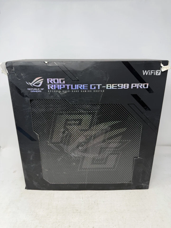 ASUS ROG Rapture GT-BE98 Pro BE30000 Quad-Band WiFi 7 Gaming Router - Image 1 of 4