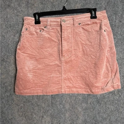 H&M Women Size 8 Corduroy Pink Mini Skirt - Image 1 of 4