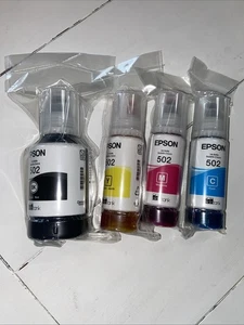 Oryginalna drukarka Epson 502 czarna/cyan/purpurowa/żółta do butelki z atramentem Eco-Tank - Zdjęcie 1 z 5