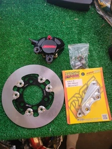 Honda Dio Elite Disk Twpo Brake Caliper Adaptor And Rotor Set 180mm - Picture 1 of 8