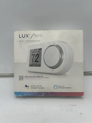 Lux GEO-WH Wi-Fi Thermostat White Works/ Google & Alexa Wheel Control - Image 1 of 3