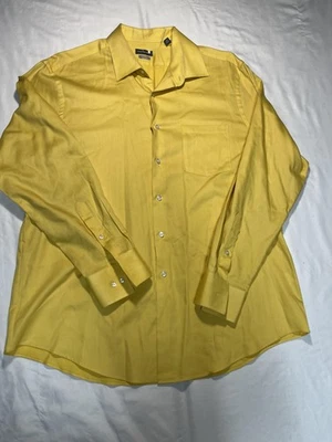 Van Heusen платье рубашка мужская 17,5 Slim Fit длинным рукавом распространение воротник на пуговицах - Изображение 1 из 4