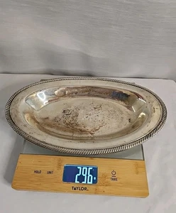 Vintage Oval Tray Sterling Silver Or Silver Plated. 296 Grams TW Description - Picture 1 of 4