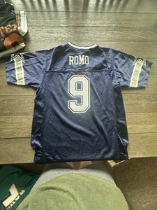 Boys Reebok Tony Romo Jersey Youth Large Blue Athletic Dallas Cowboys - Picture 1 of 2
