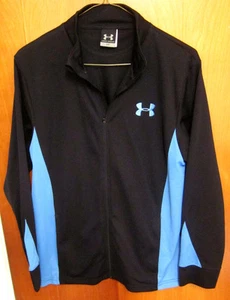 UNDER ARMOUR kids track jacket youth lrg blue athletic zipper-down fitness poly - Picture 1 of 1