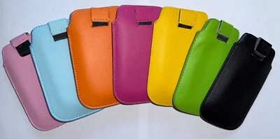 Universal Pull Tab Case Cover Pouch 5" Mobile Phones Gadgets Nokia Doro From UK
