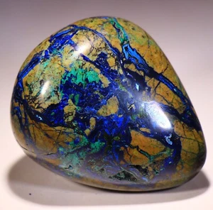 226 g 2.7" Sharp Polished Free Form Azurite Malachite Chrysocolla, Peru! AZS189 - Picture 1 of 6