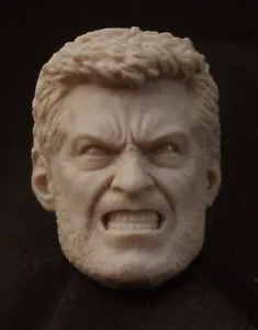 ##IMG_4095 Logan Wolverine RESIN UNPAINTED HEAD SCULPT ACTION FIGURES 1/6 Scale - Imagen 1 de 3