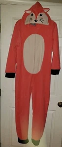 PJ Couture Women's Cat Hooded One-Piece Pink furry Pajamas XL festival  - Picture 1 of 7