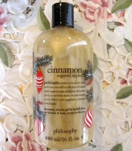 ~PHILOSOPHY~3 in 1 SHOWER GEL~CINNAMON SUGARED APPPLES~ HOLIDAY LE 16 OZ- *NEW* - Picture 1 of 1