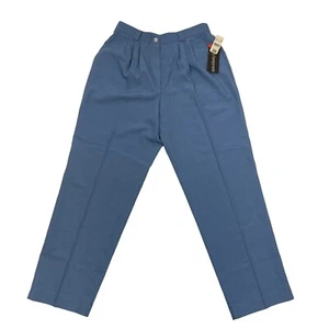 Vintage Counterparts High Waisted Elastic Pleated Trousers Women’s Size 16 Blue - Picture 1 of 12