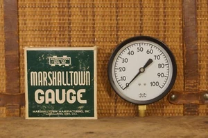 Vintage Marshalltown Mfg Co. Vacuum Gauge NOS + Original Box - Picture 1 of 8