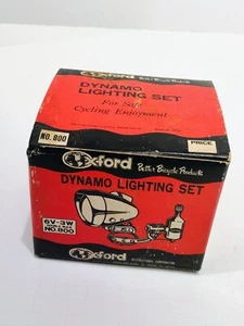 Vintage Oxford Dynamo Bicycle Bike Headlight Light No.800 BOX ONLY - Free Ship - Picture 1 of 10