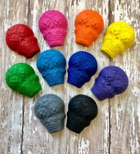 10 Lápices Calavera de Azúcar Día de Muertos Halloween COCO Fiesta Favor Día de Muertos - Imagen 1 de 3
