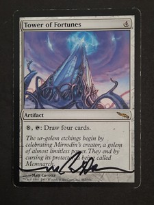 MTG Tower of Fortunes-Artist Signed (Matt Cavotta) - Mirrodin #267