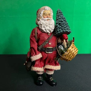 Vtg Santa Tree Basket Toy Sack Made In Taiwan - Picture 1 of 8