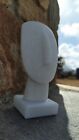 Handcarved Cycladic Head, 14 cm, Spedos Type, White Marble, Unique Modern Art