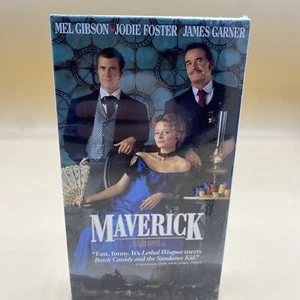 Maverick VHS Warner 1994 Brand New FACTORY SEALED W/ WATERMARK Mel Gibson - Picture 1 of 5