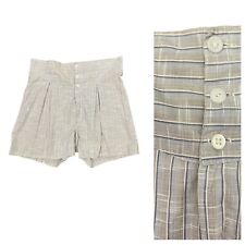 1940s Cotton Stripe Shorts Loungewear / Boxer Shorts Undergarments L/XL