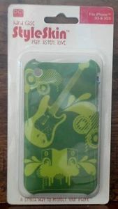 NRFP iPhone Style Skin HARD CASE passt 3G & 3GS grüne Gitarre und Lautsprecher SCHÖN - Bild 1 von 3