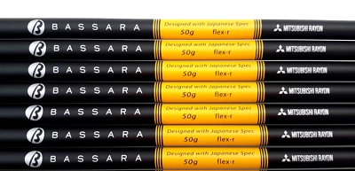 BASSARA 4-PW 50g 7 REGULAR FLEX GRAPHITE IRON SHAFTS MITSUBISHI RAYON taper Tip