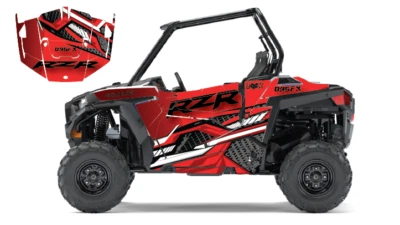 2014 + Polaris RZR 900  OAGFX Graphics Kit D52-1 Red - Image 1 of 2