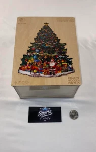 Christmas Tree Wooden Jigsaw Puzzle, Unique Shape Wood Puzzle. FAST SHIP! - Picture 1 of 4